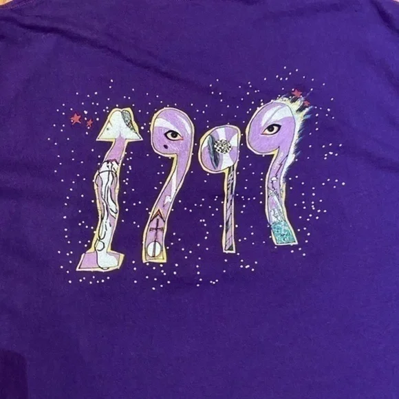 Prince 1999 Album Cover Graphic T-shirt Mens XL Purple - Picture 4 of 5